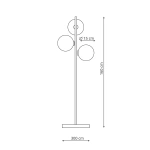 Lampa podłogowa Dorado złota 3xE14