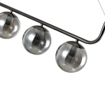 Lampa wisząca Alisa 3 grafitowa z dymionymi kloszami 3xE14
