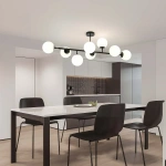 Lampa wisząca Dorado 8 czarna 8xE14