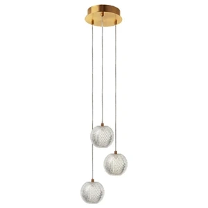 Lampa wisząca Diamond 3 złota LED CCT