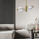 Lampa sufitowa Dorado ring złota 2xE14