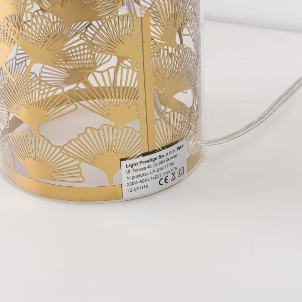 Lampa stołowa Sunflower czarno-transparentna 1xE27