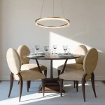 Lampa wisząca Midway Cristal Triangle mała złoto-transparentna LED CCT