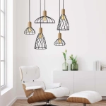 Lampa wisząca Moderno mała czarno-brązowa 1xGU10