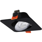 Oczko podtynkowe Plus kwadratowe ruchome czarne LED CCT