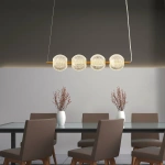 Lampa wisząca Diamond 4 listwa złota LED CCT