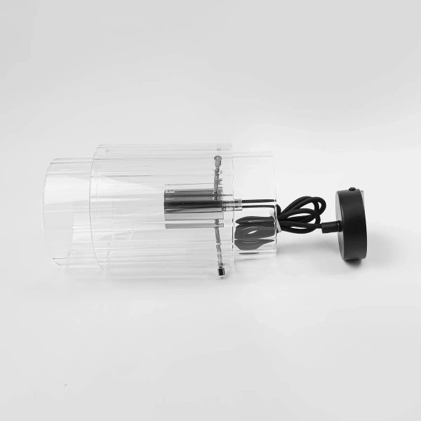 Lampa wisząca Savona 1 transparentno-czarna 1xE27