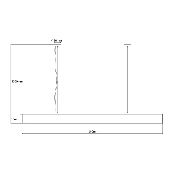 Lampa wisząca Mira L biała LED 45W CCT