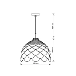 Lampa wisząca Burgo mała drewniana 1xE27