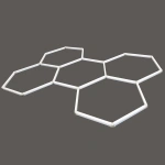 Plafon Geometric System 5 New biały LED 4000K IP44