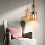 Lampa wisząca Tropea S bursztynowa 1xE27