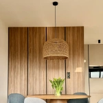 Lampa wisząca Kanso rattanowa 40 cm jasnobrązowa 1xE27