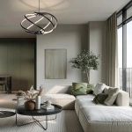 Lampa wisząca Kandor czarna LED 45W CCT