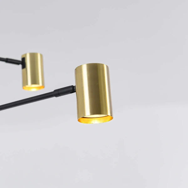 Lampa wisząca Snow 6 80 cm czarno-złota 6xGU10