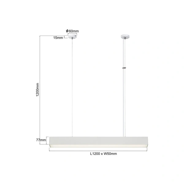 Lampa wisząca Luci M biała LED 32W CCT