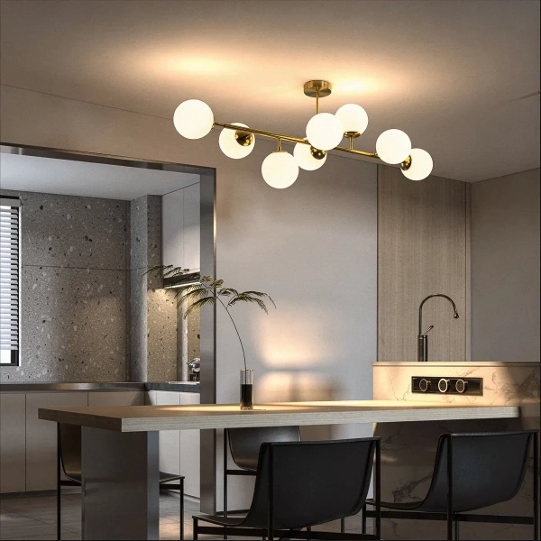 Lampa wisząca Dorado 8 złota 8xE14