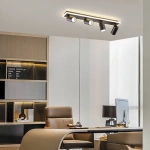 Plafon Parma 70 cm czarny 4xGU10 + LED 20W CCT