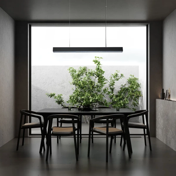 Lampa wisząca Mira L czarna LED 45W CCT