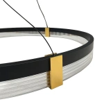 Lampa wisząca Plum Triangle 80 cm czarno-transparentna LED 40W CCT