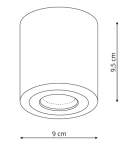 Tuba natynkowa Faro XL biała 1xGU10 IP65