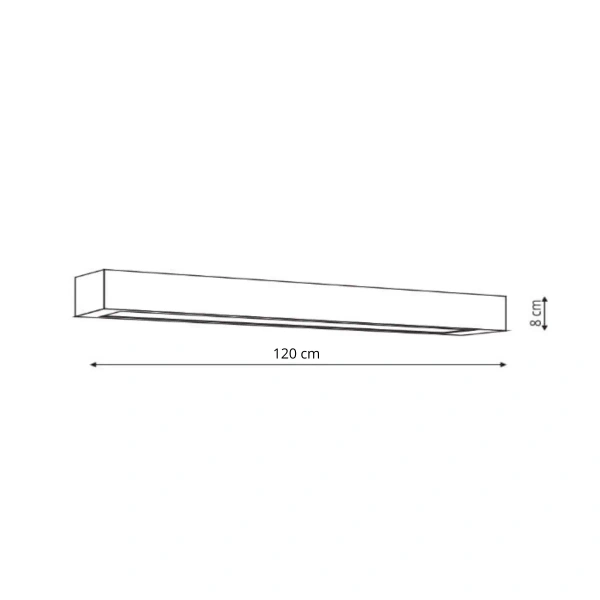 Kinkiet Ibros 120 cm czarny LED 18W 4000K IP44