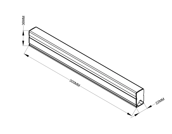 Moduł Geometric System New 30 cm transparentny LED 4W 4000K IP44