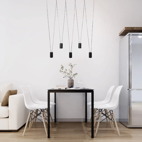 Lampa wisząca Toledo czarna 5xGU10