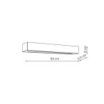 Kinkiet Ibros 63 cm czarny LED CCT IP44