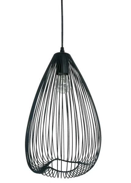 Lampa wisząca Frusta długa czarna