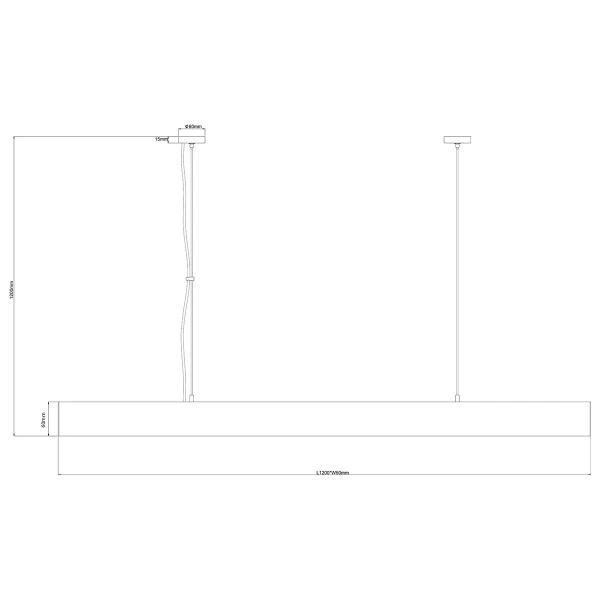 Lampa wisząca Cali L biała LED 47W CCT smart