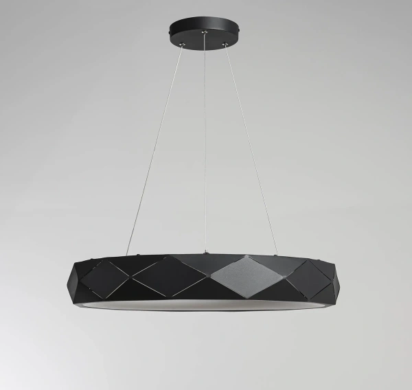 Lampa wisząca Reus czarna LED 4000K