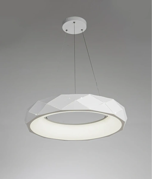 Lampa wisząca Reus biała LED 4000K