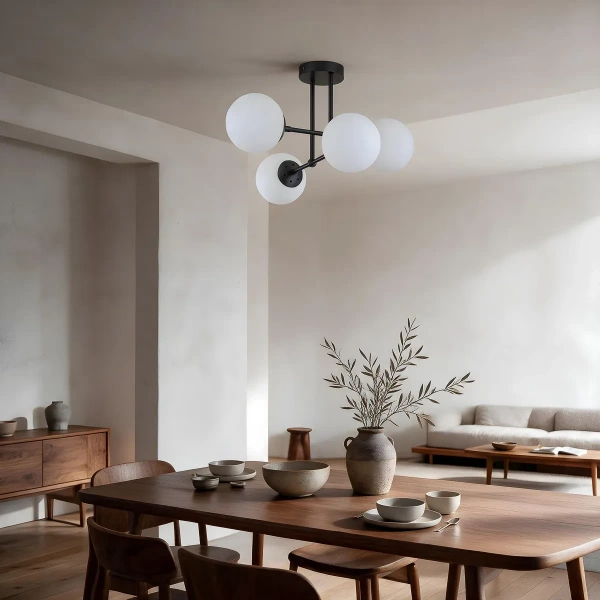 Lampa wisząca Roma 4 czarna 4xE14