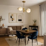Lampa sufitowa Dorado ring złota 2xE14