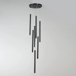 Lampa wisząca Lungo 7 czarna 7xG9