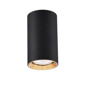 Tuba natynkowa Manacor 13 cm czarno-złota 1xGU10