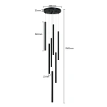 Lampa wisząca Lungo 7 czarna 7xG9