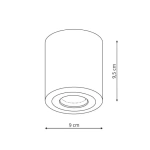 Tuba natynkowa Faro XL chromowana 1xGU10 IP65