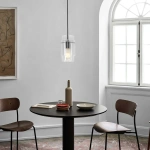Lampa wisząca Savona 1 transparentno-czarna 1xE27