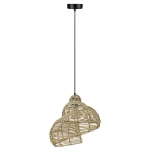 Lampa wisząca Shella 40 cm rattanowa jasne drewno 1xE27