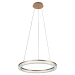 Lampa wisząca Midway Cristal Triangle duża złoto-transparentna LED CCT