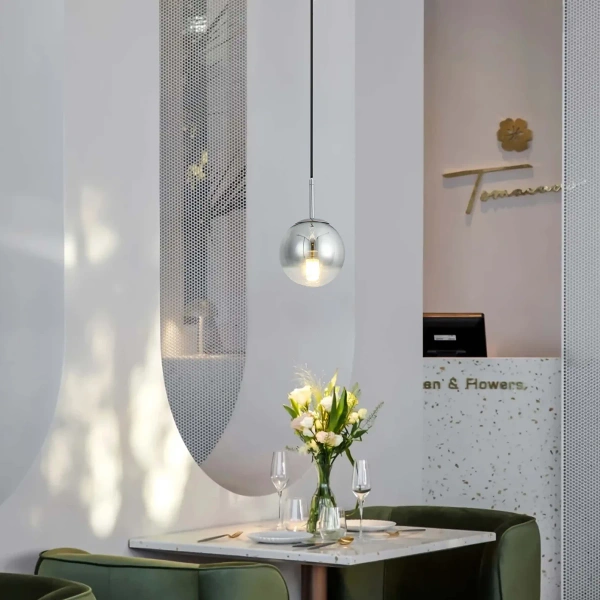Lampa wisząca Palla mała chromowana 1xE14