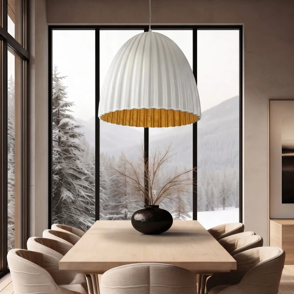 Lampa wisząca Elva 50 cm biała 1xE27