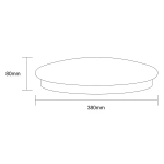 Plafon Luna planeta 38 cm szary LED 24W 4000K