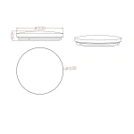 Plafon Babilon okrągły 33 cm złoto-biały LED 4000K
