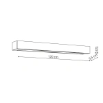 Kinkiet Ibros 120 cm czarny LED CCT IP44