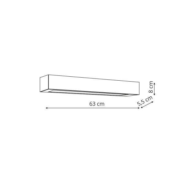 Lampa sufitowa Ibros 63 cm biała LED 18W CCT IP44