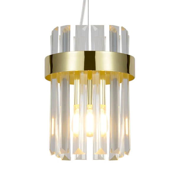 Lampa wisząca Vetro listwa złota 3xE14