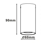 Tuba natynkowa Manacor 9 cm biała 1xGU10