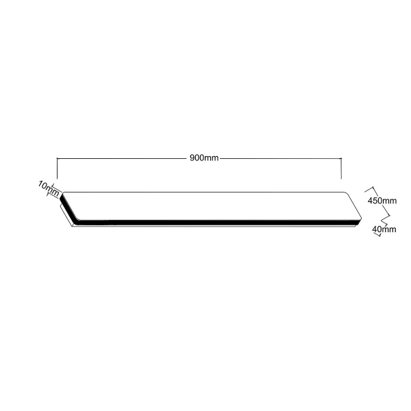 Kinkiet Bodo 90 cm czarny LED CCT IP54